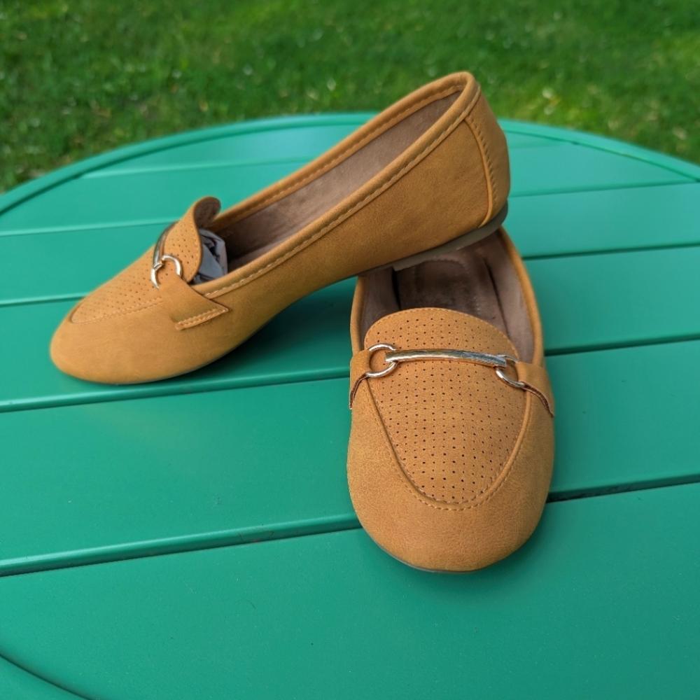 Yellow Loafer-style Flats by White Mt.
